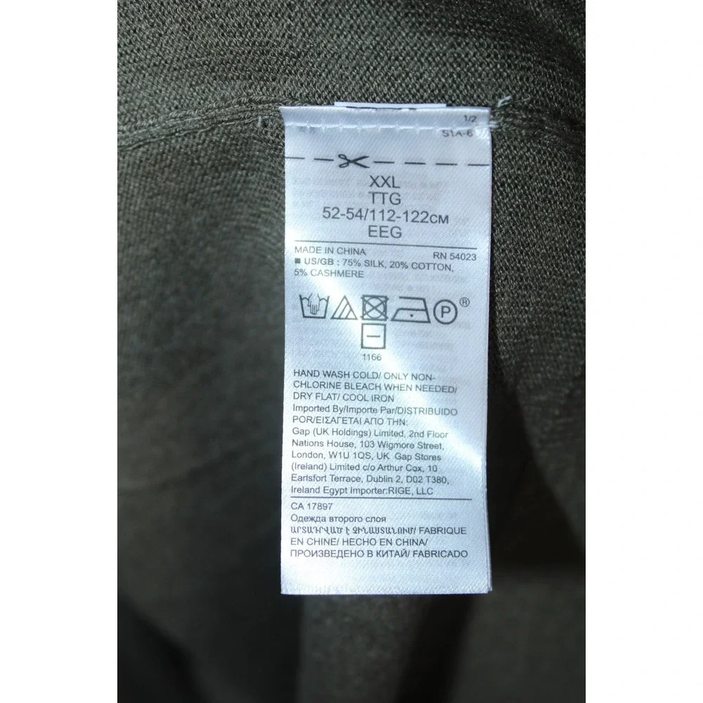 NWT Banana Republic Men's XXL Green V-Neck Luxury Blend Sweater - Picture 5 of 7